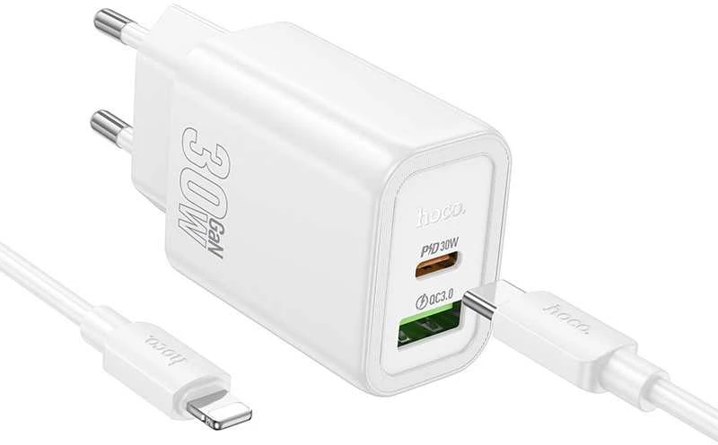 Įkroviklis Hoco N63 30W GaN USB-C/USB-A