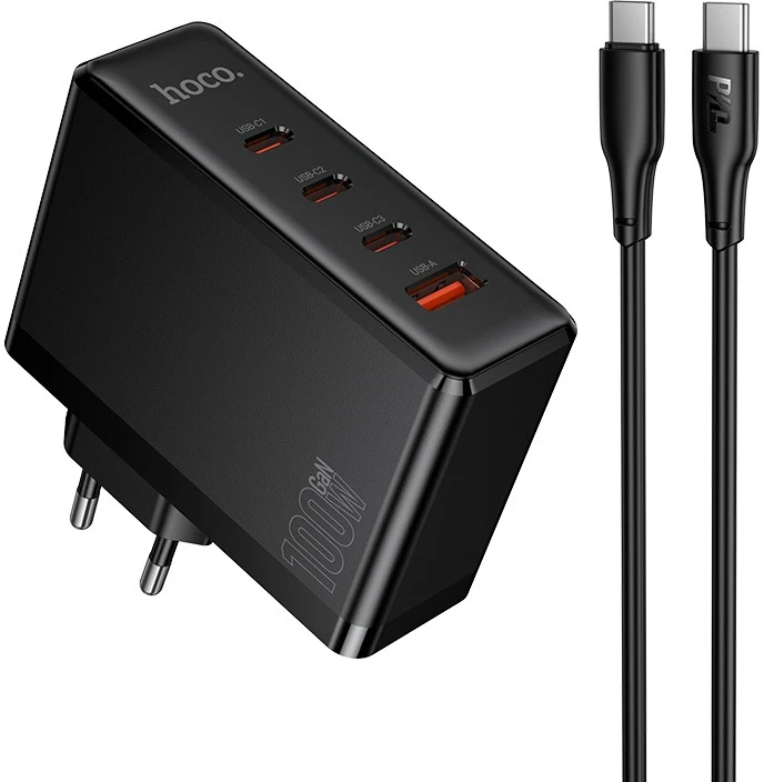 Įkroviklis Hoco N85 100W 3xUSB-C/USB-A +