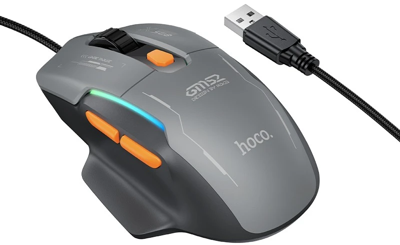 Klaviatūra Laidinė pelė Hoco GM52 RGB