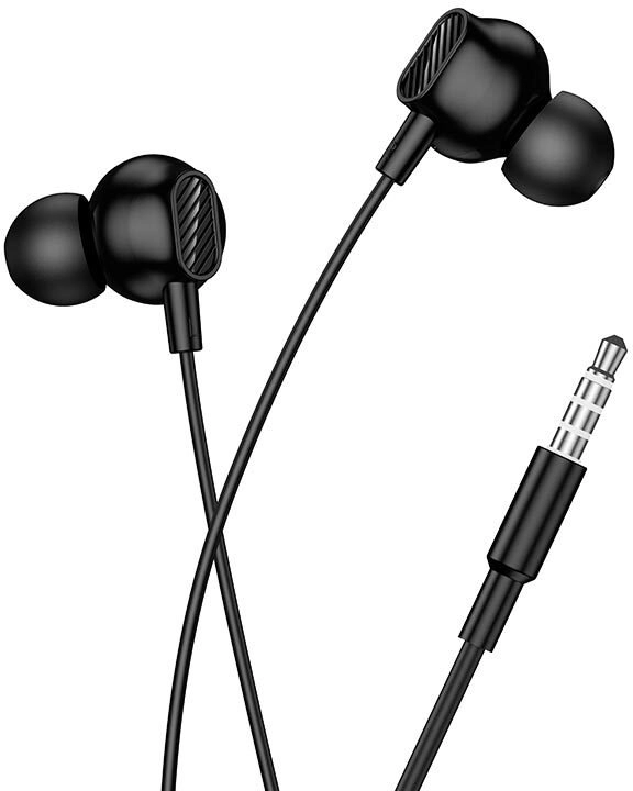 Słuchawki Hoco Słuchawki przewodowe douszne z mikrofonem Jack 3,5 mm Hoco M119 czarne