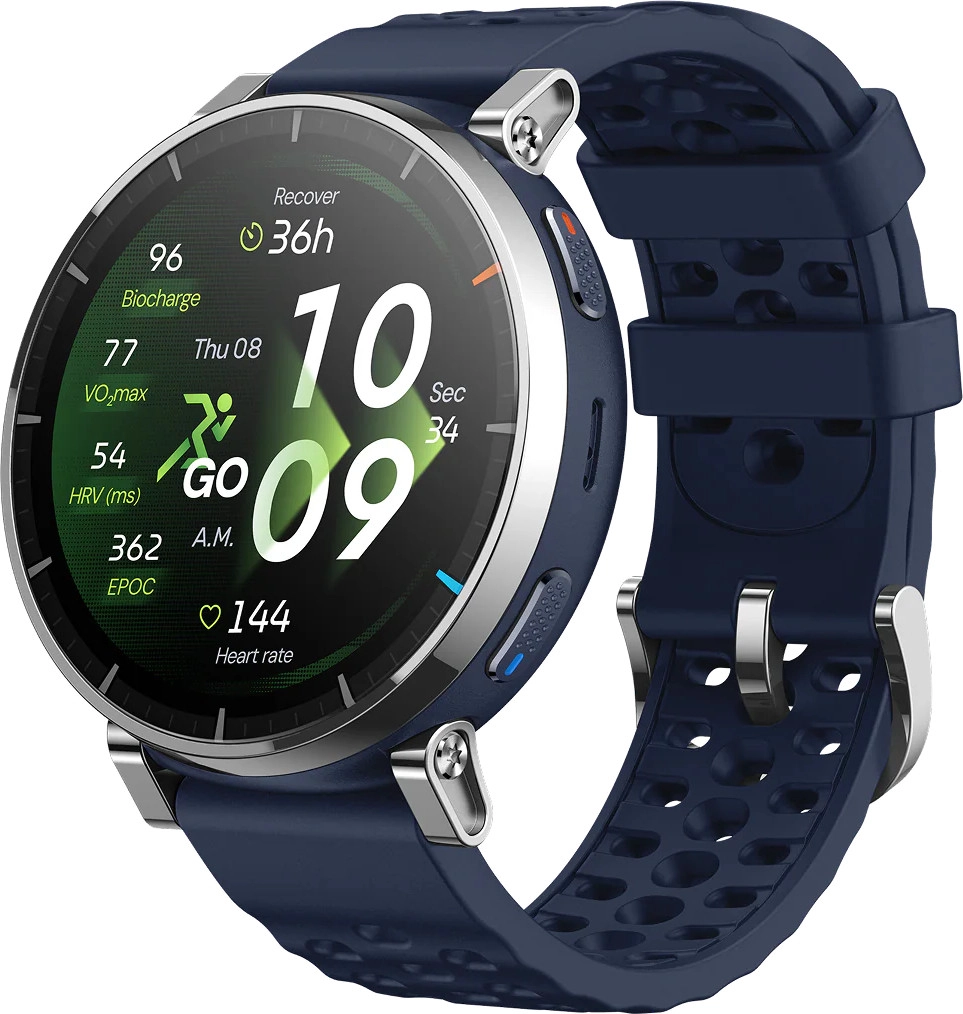 Amazfit W2558GL2N smartwatch / sport watch 3.35 cm (1.32&amp;quot;) AMOLED Digital 466 x 466 pixels Touchscreen Silver GPS (satellite)