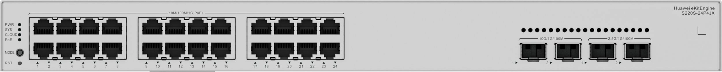 Switch Huawei S220S-24P4JX (2410/100/1000BASE-T ports (400W