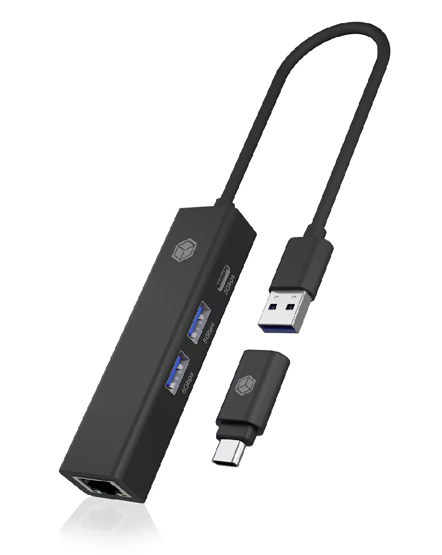 ICY BOX IB-HUB1439-LAN Wired USB 3