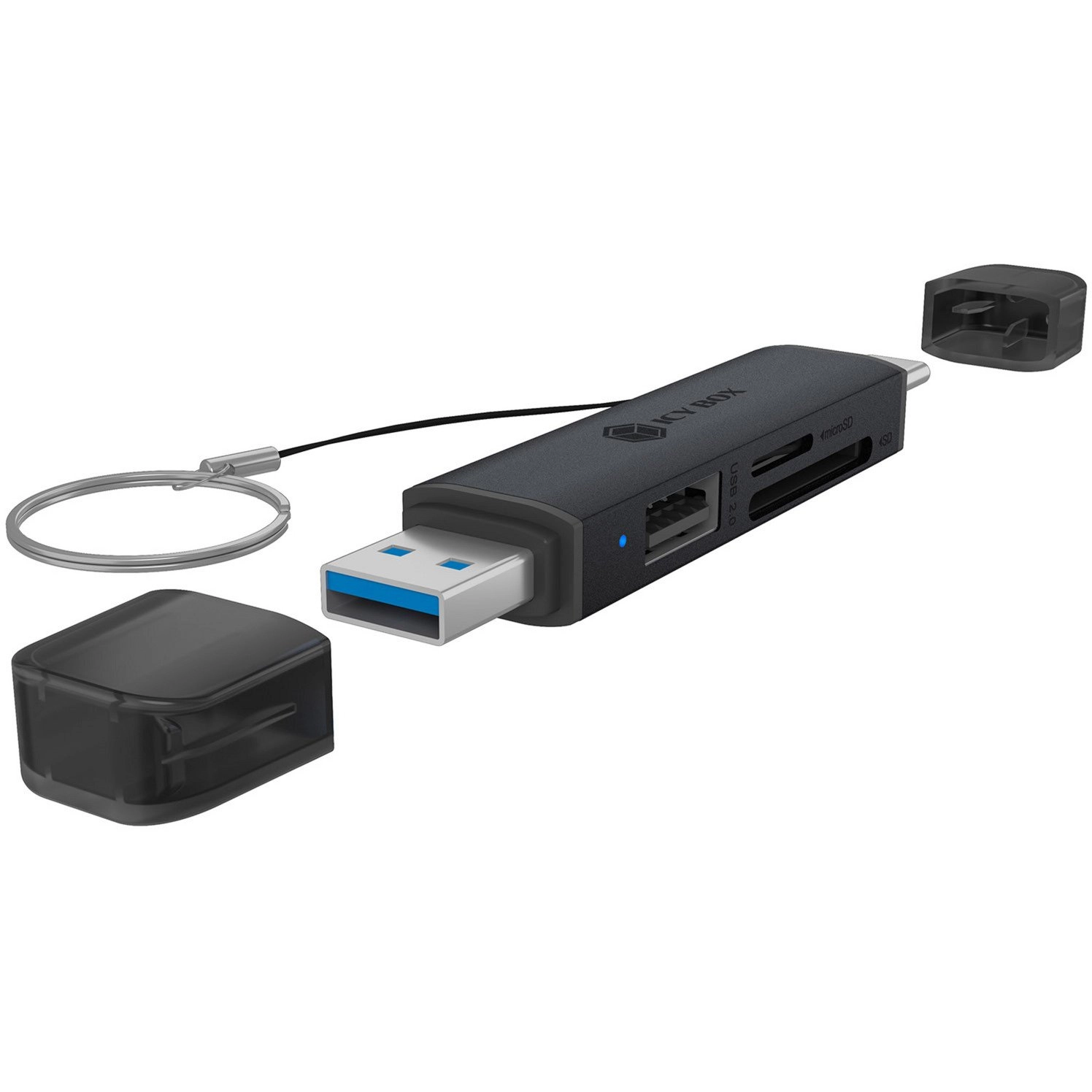 ICY BOX 3w1 USB-A/C SD MicroSD