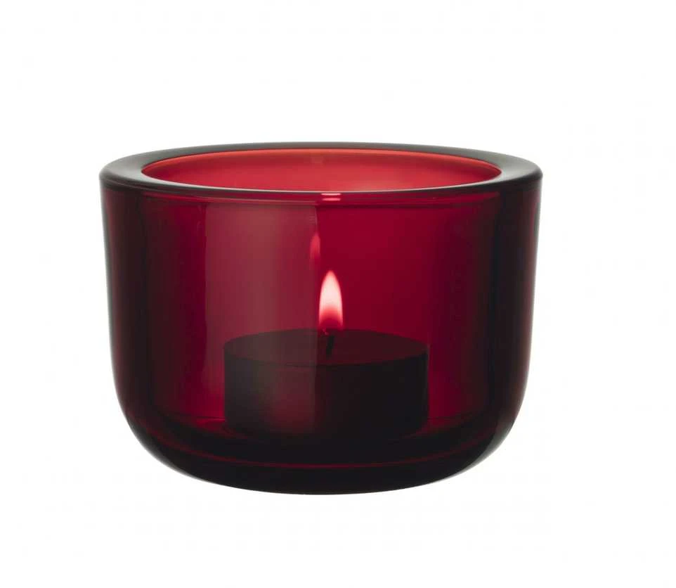 Iittala Valkea candle holder 60mm cranberry