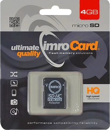 Karta Imro MicroSDHC 4 GB Class