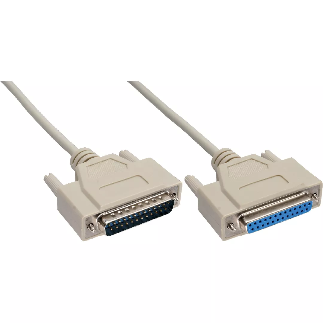 InLine serial cable molded DB25 male