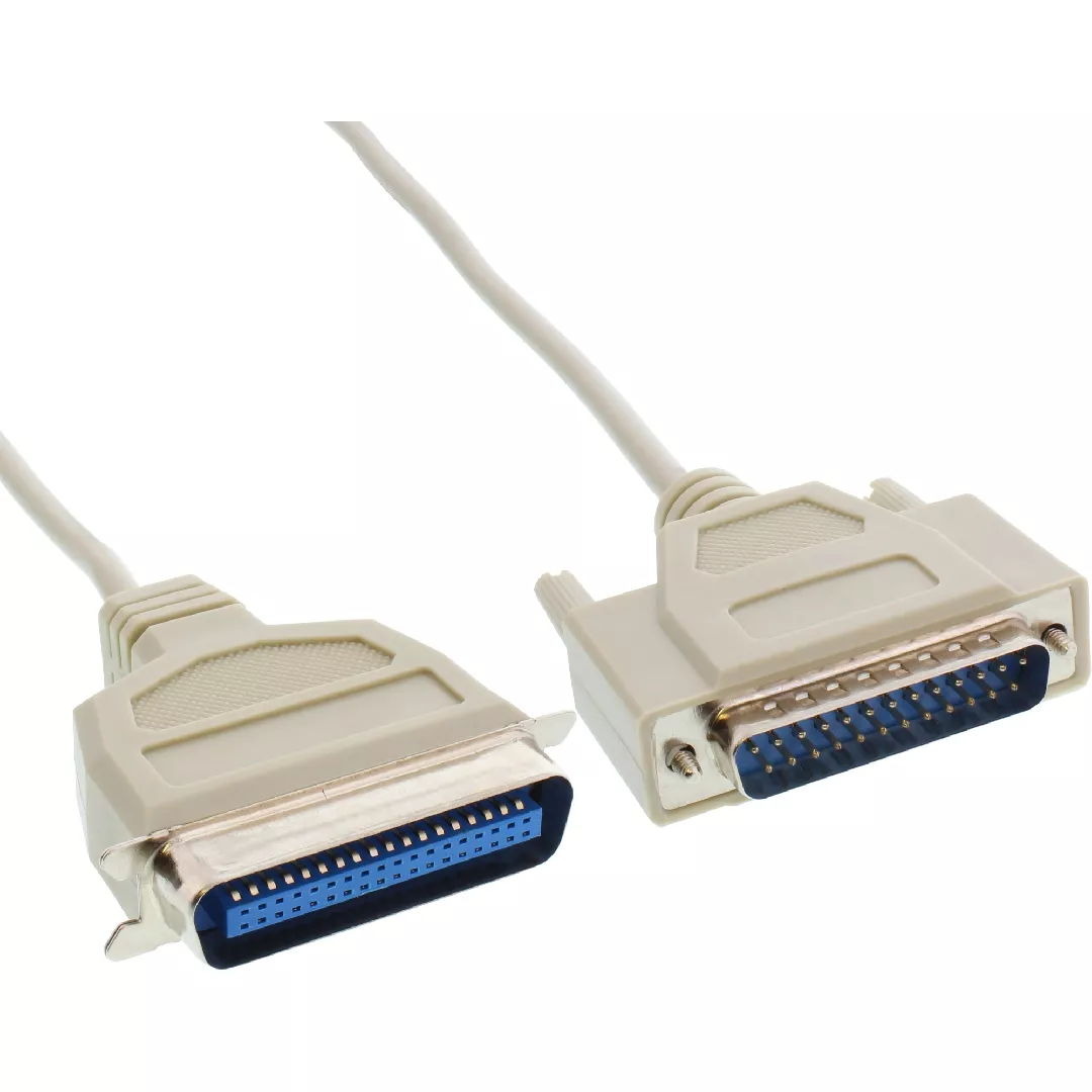 InLine printer cable Bi-Directional 25 Pin