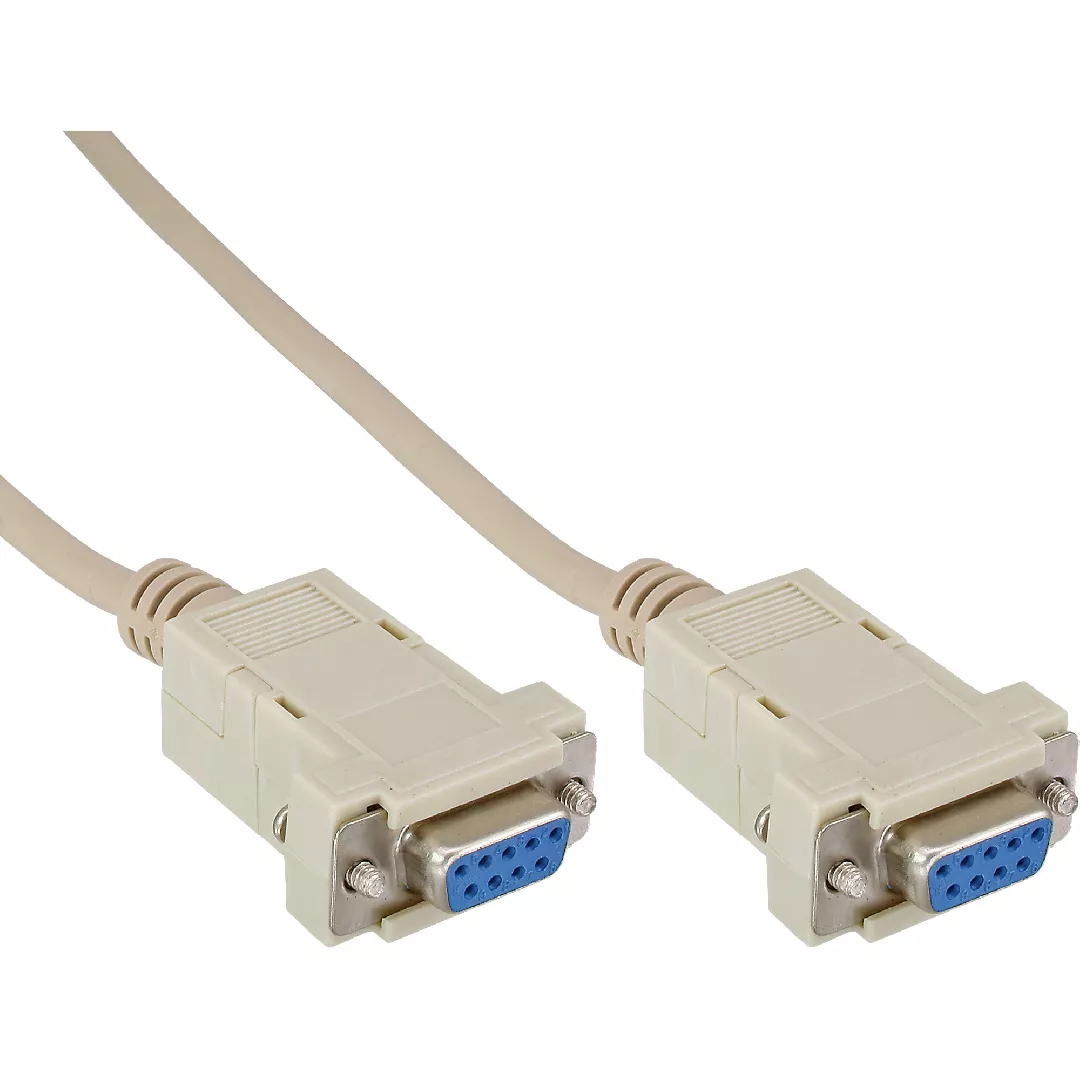 InLine null modem cable DB9 female
