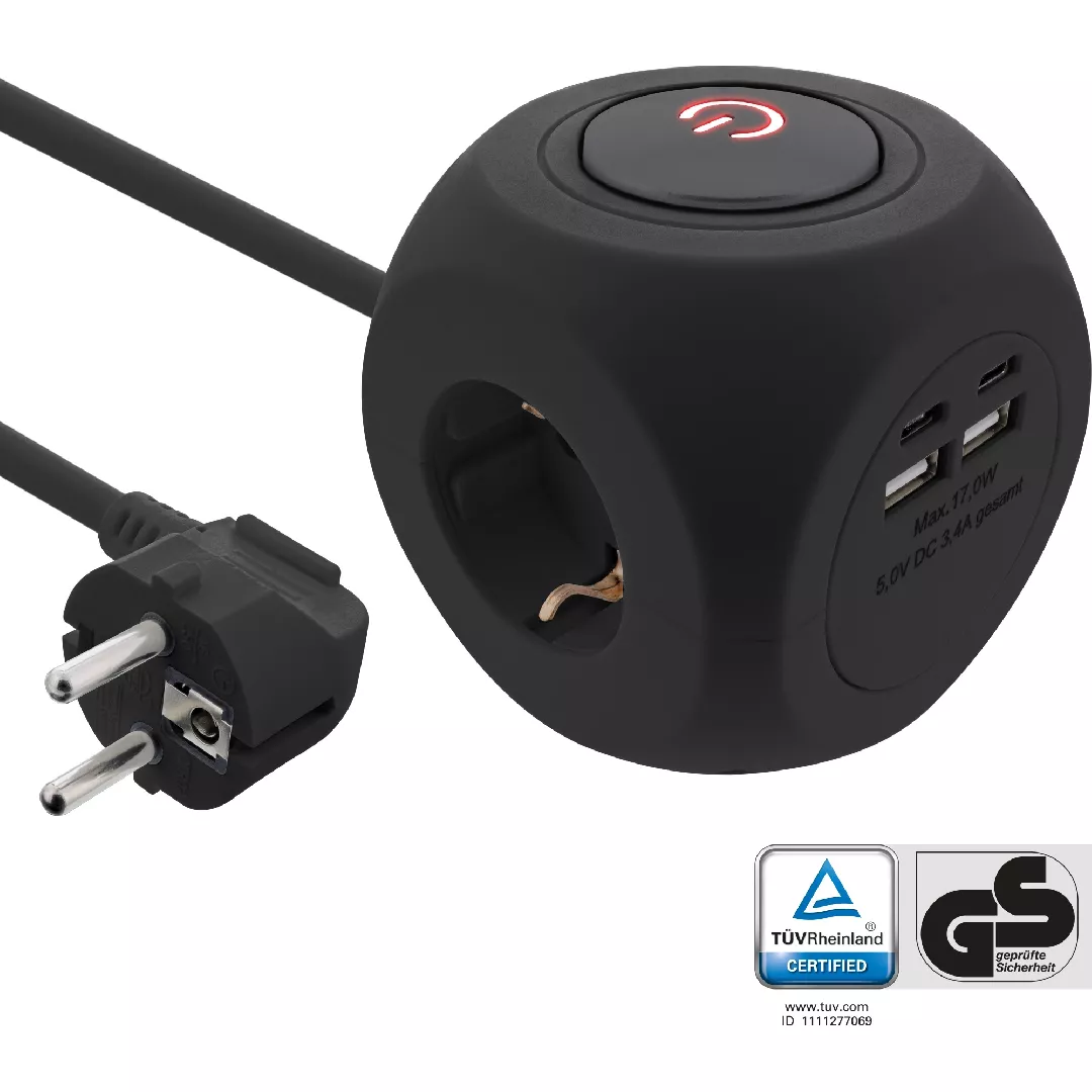 InLine Charging Cube  3x earthing contact