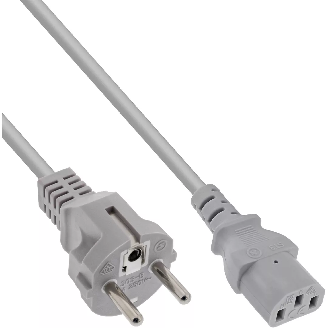 InLine power cable  CEE 7/7 straight