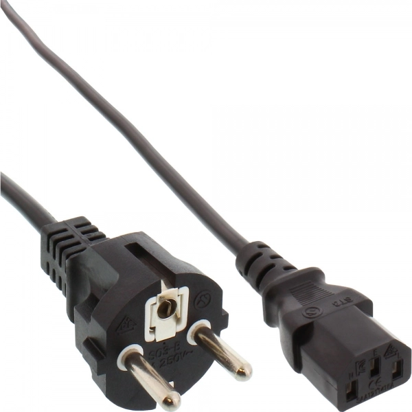 InLine power cable  CEE 7/7 straight