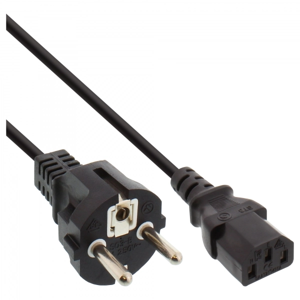 InLine power cable  CEE 7/7 straight