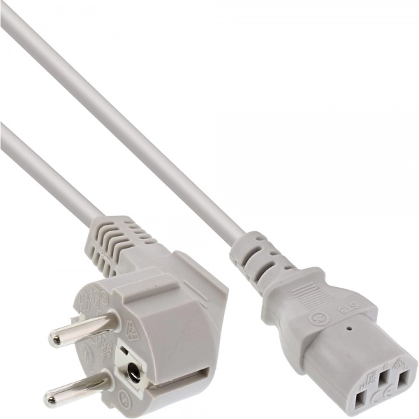 InLine power cable  CEE 7/7 angled