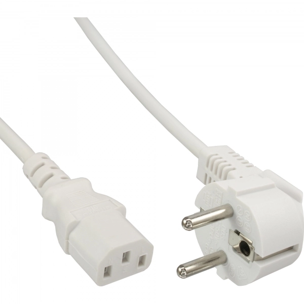 InLine power cable  CEE 7/7 angled