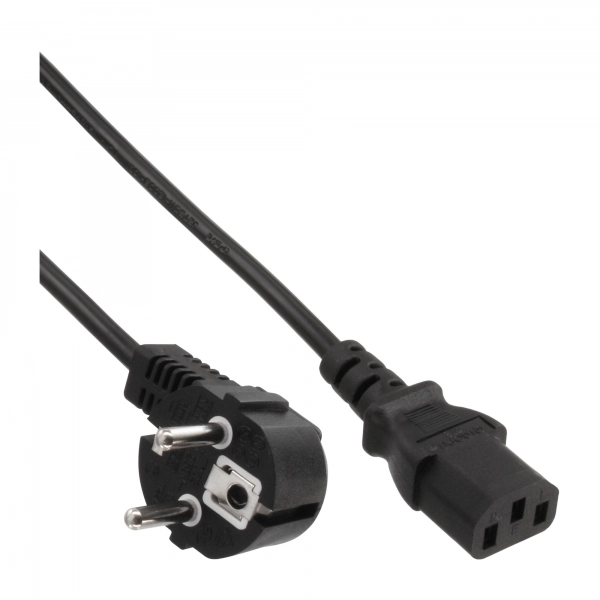 InLine power cable  CEE 7/7 angled