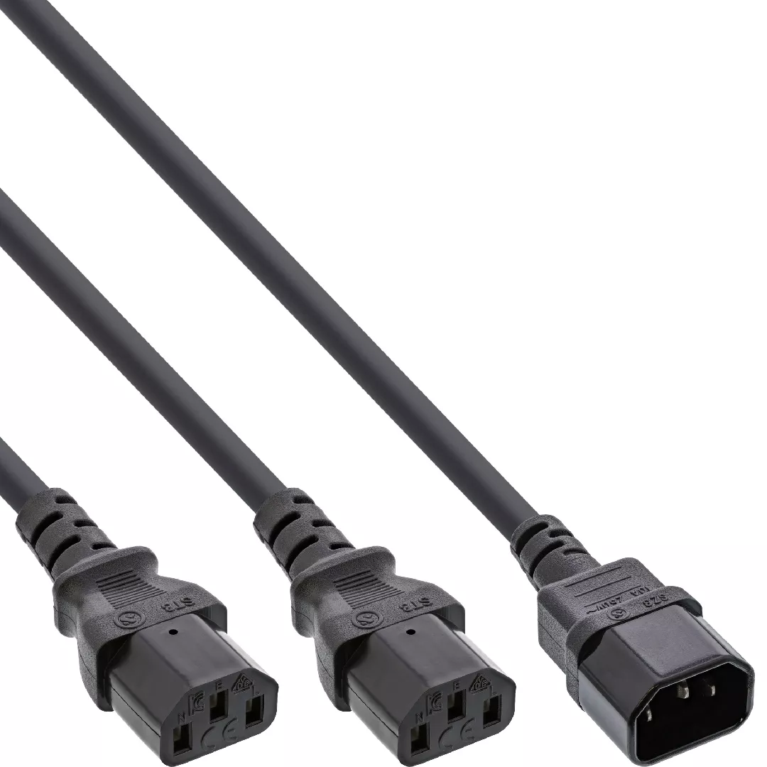 InLine power Y-cable German Type F