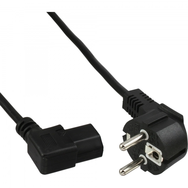 InLine Power cable  CEE 7/7 angled