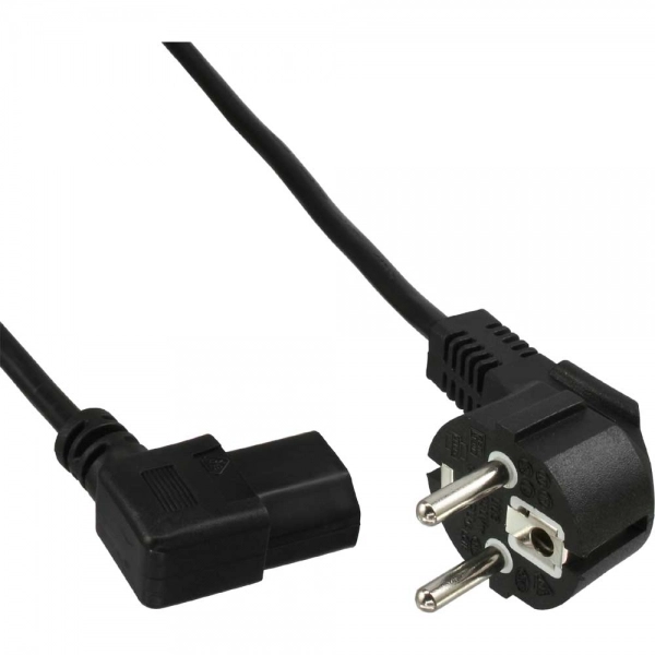 InLine Power cable CEE 7/7 angled