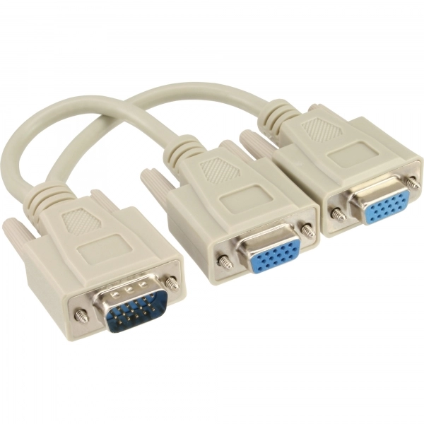 InLine VGA Y-Cable HD15 male /