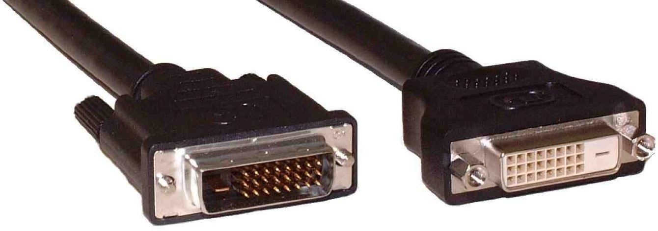 InLine DVI-D cable 24+1 M/F Dual