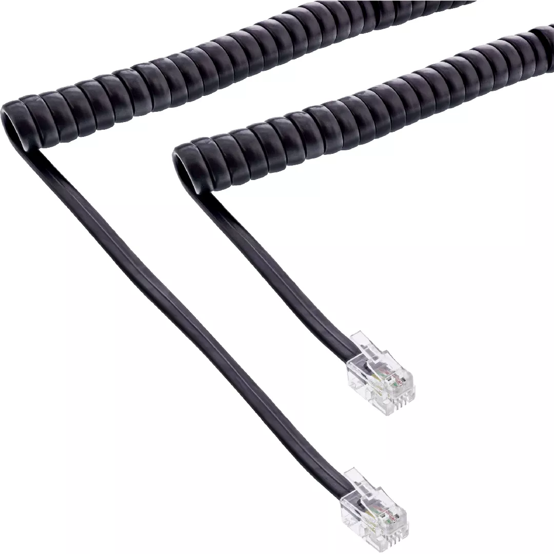 InLine Handset spiral cable  RJ10 4P4C