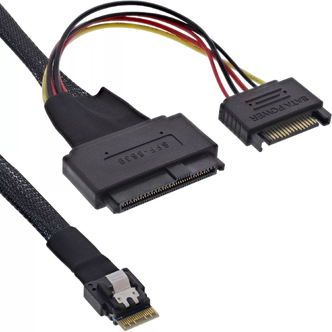 InLine Slim SAS cable  SFF-8654 to