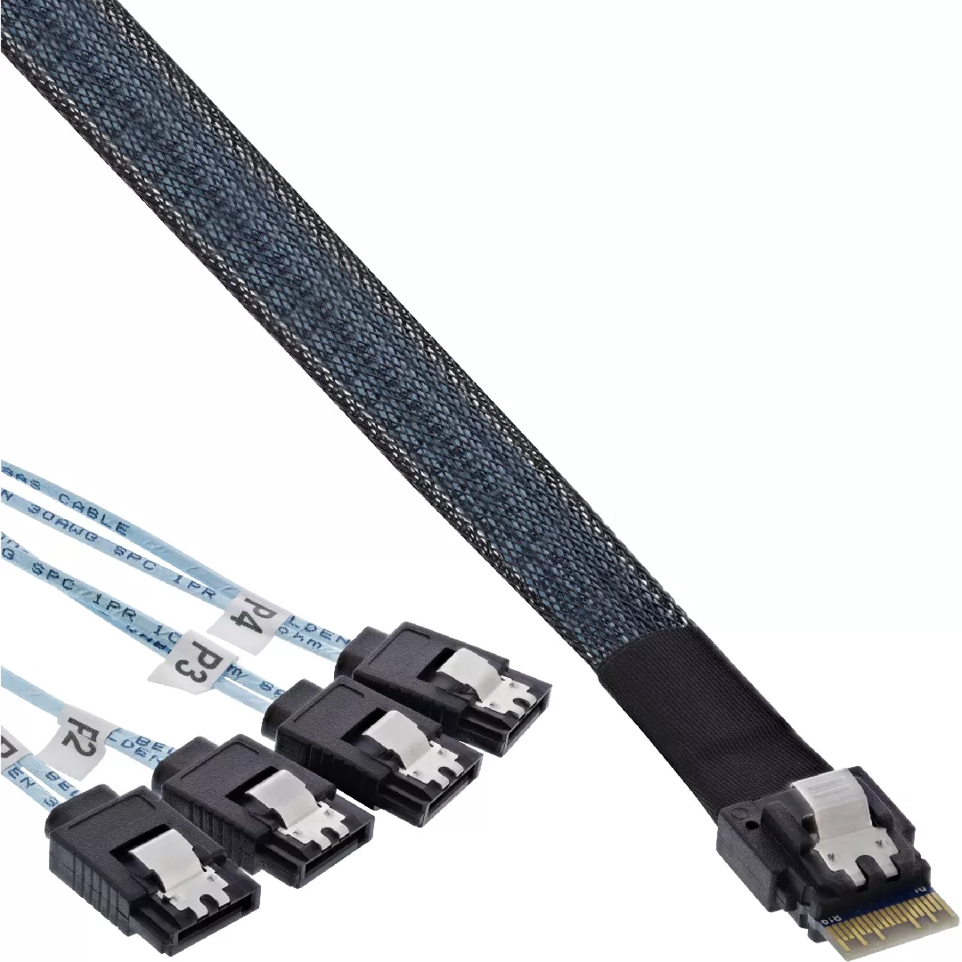 InLine Slim SAS cable SFF-8654 to