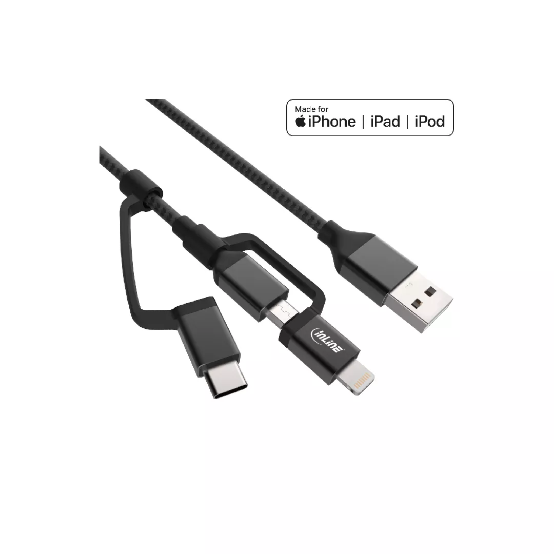 InLine 3-in-1 USB Cable  USB-A M