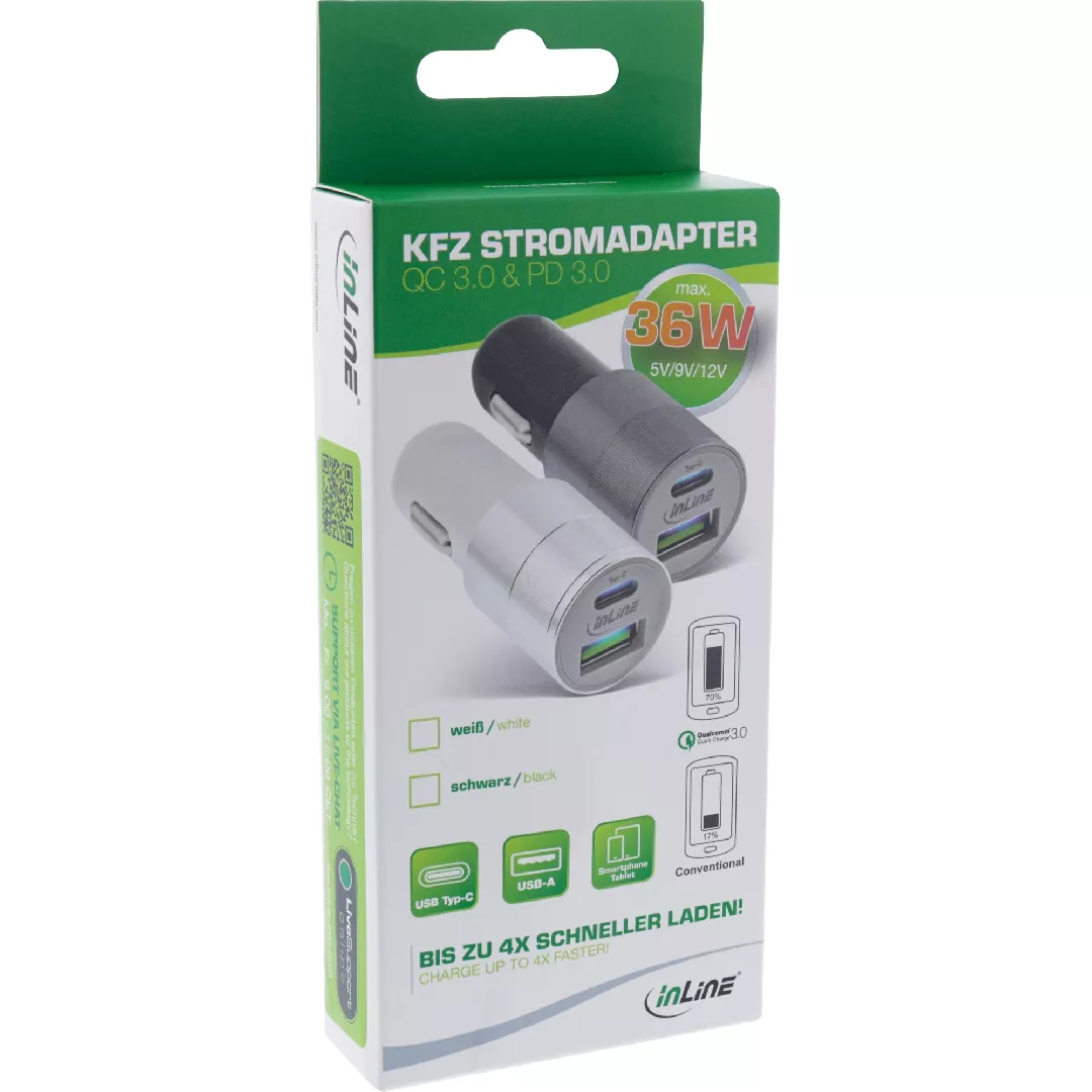 InLine USB car charger power-adaptor Quick