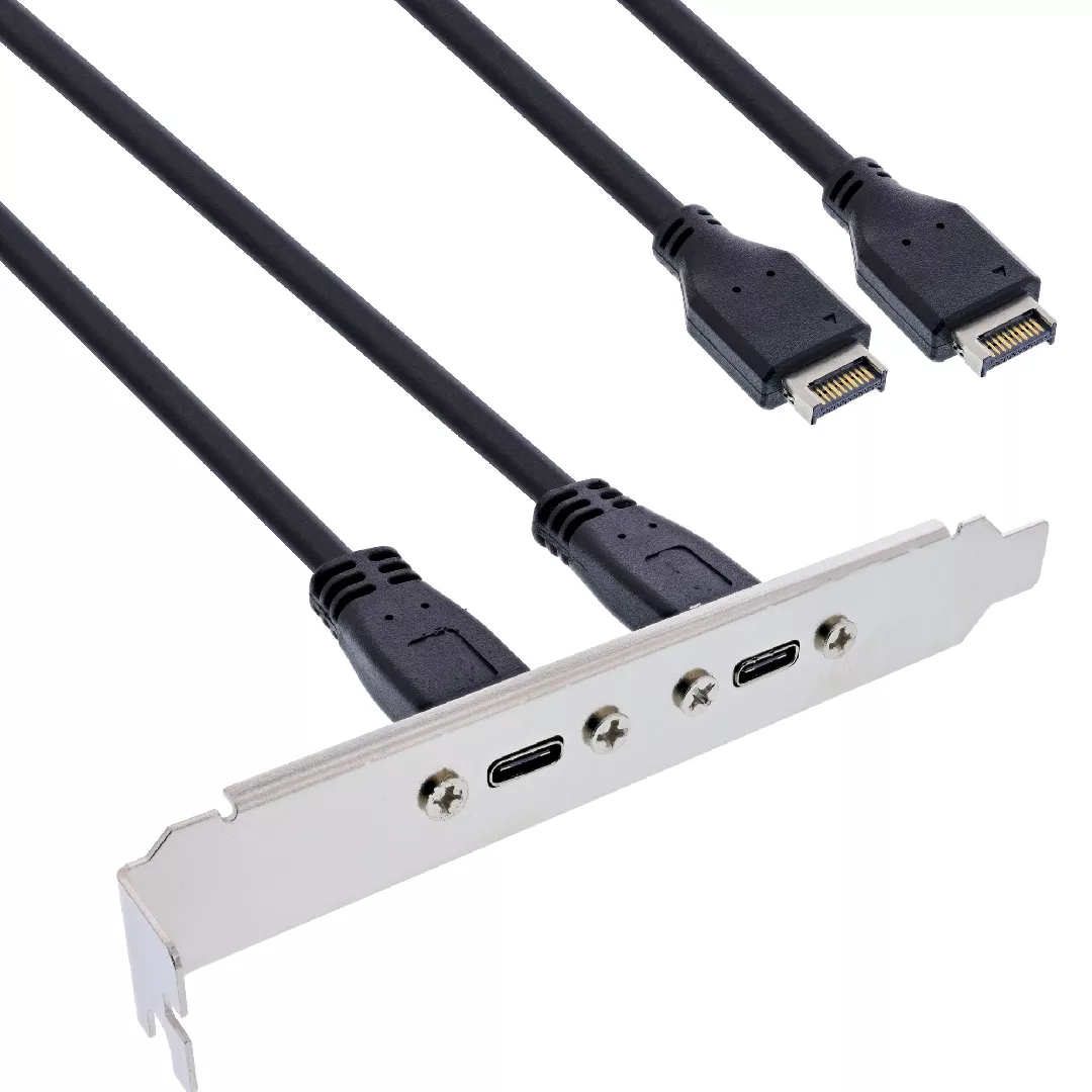 InLine Slot bracket USB-C to USB