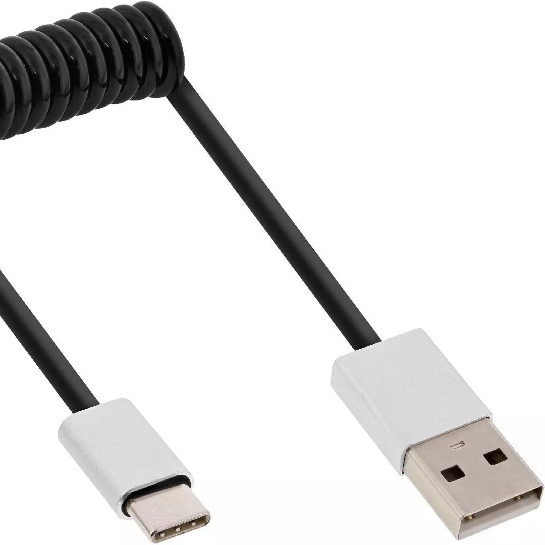 InLine USB 2.0 spiral cable