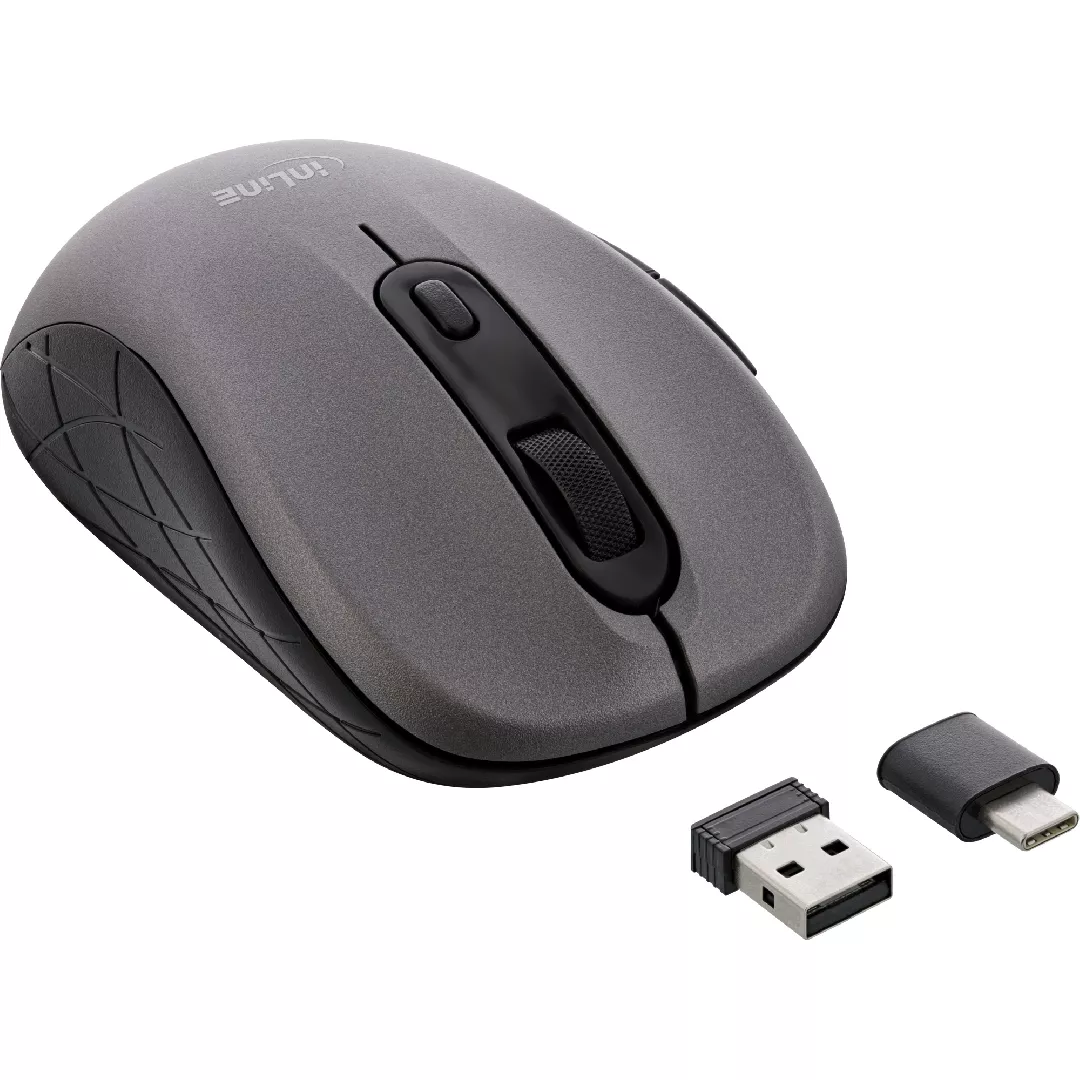 InLine 55363 pele Labā roka RF bezvadu sakari + Bluetooth Optisks 2400 DPI