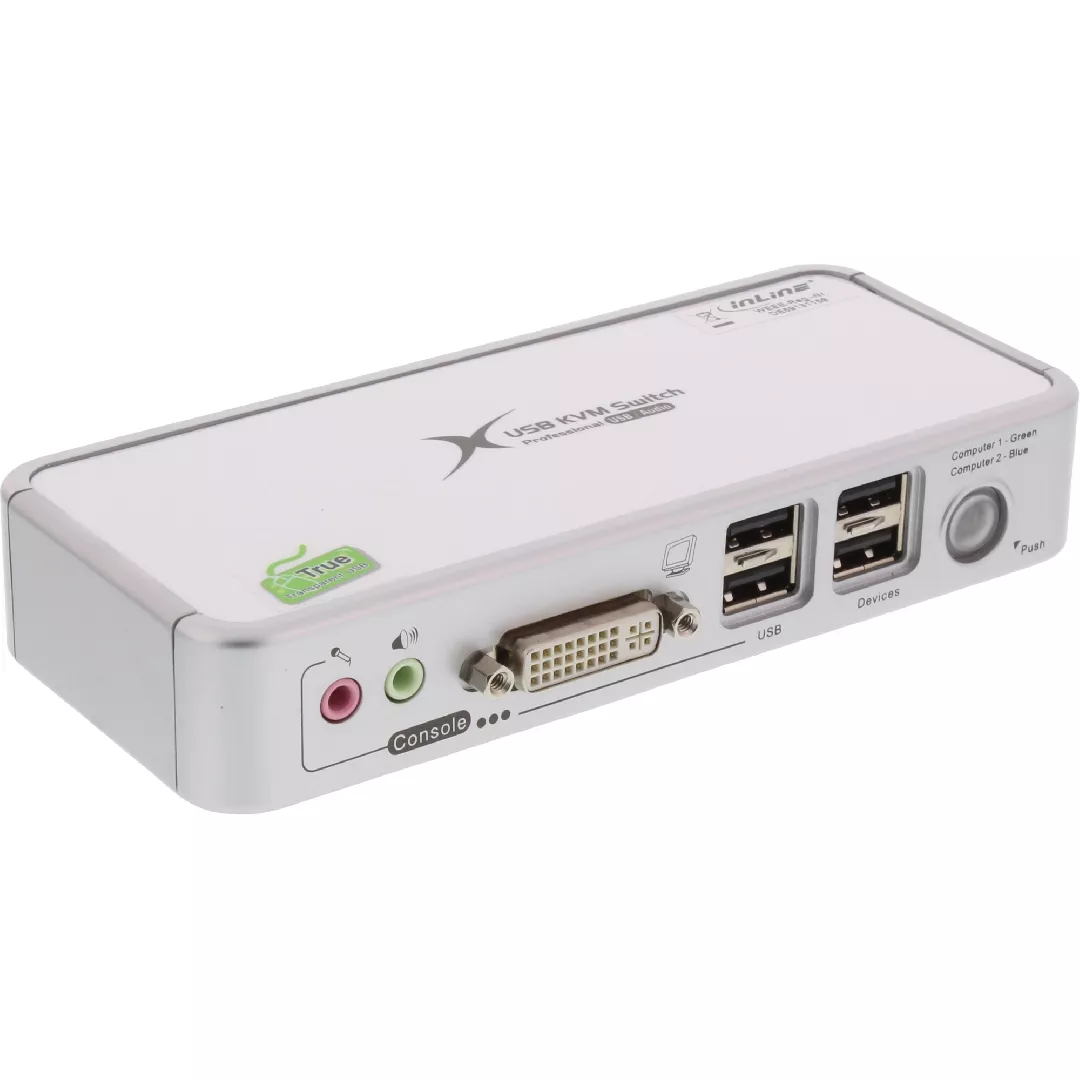InLine Compact Desktop KVM Switch USB