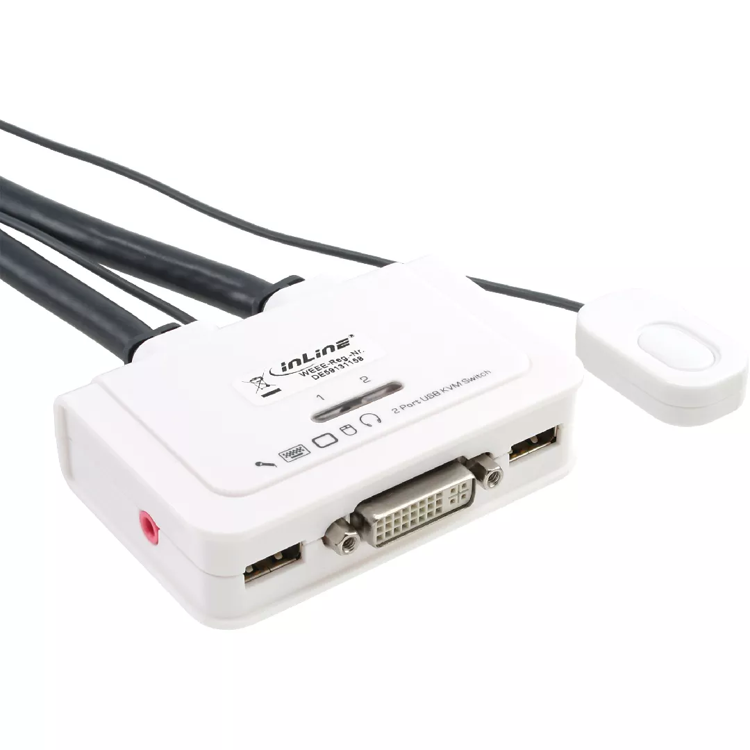 InLine KVM Switch 2 Port DVI-D
