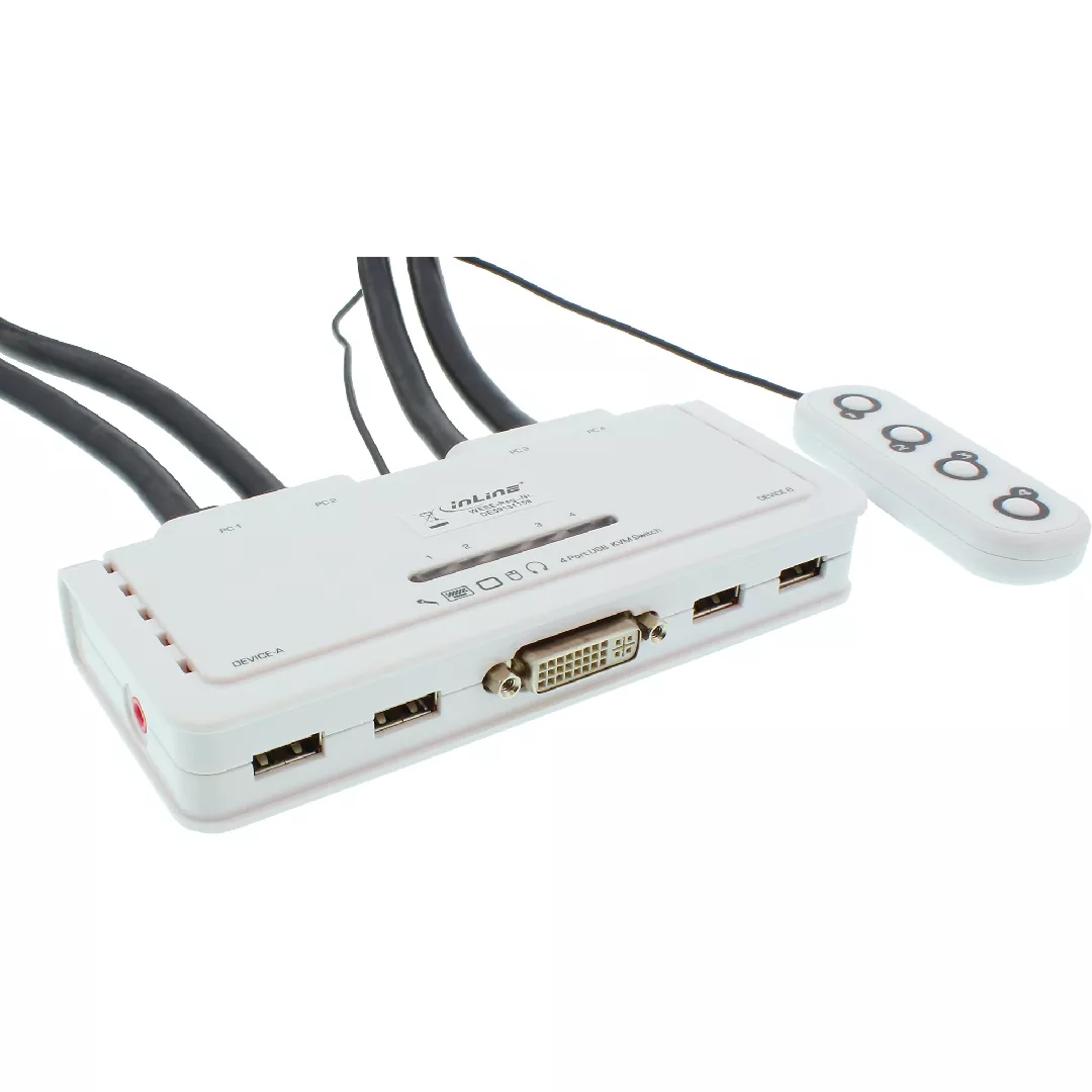 InLine KVM Switch 4 Port DVI-D