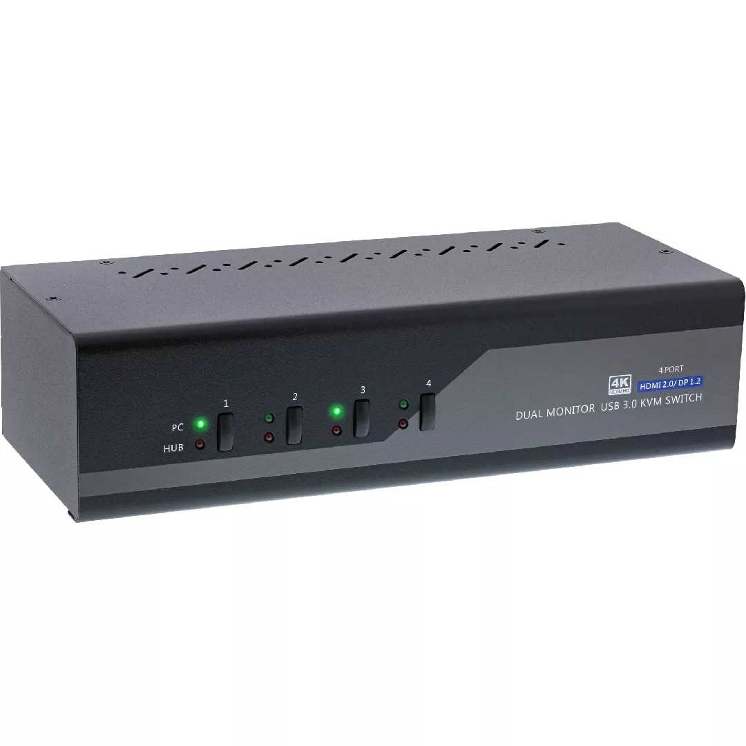 InLine KVM Desktop Switch  4-port  Dual