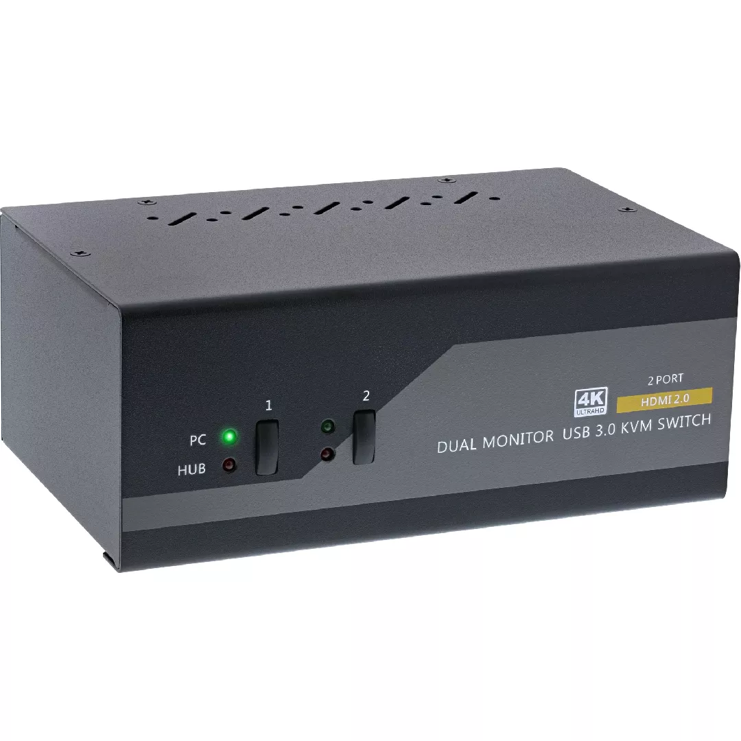 InLine KVM Desktop Switch  2-port  Dual
