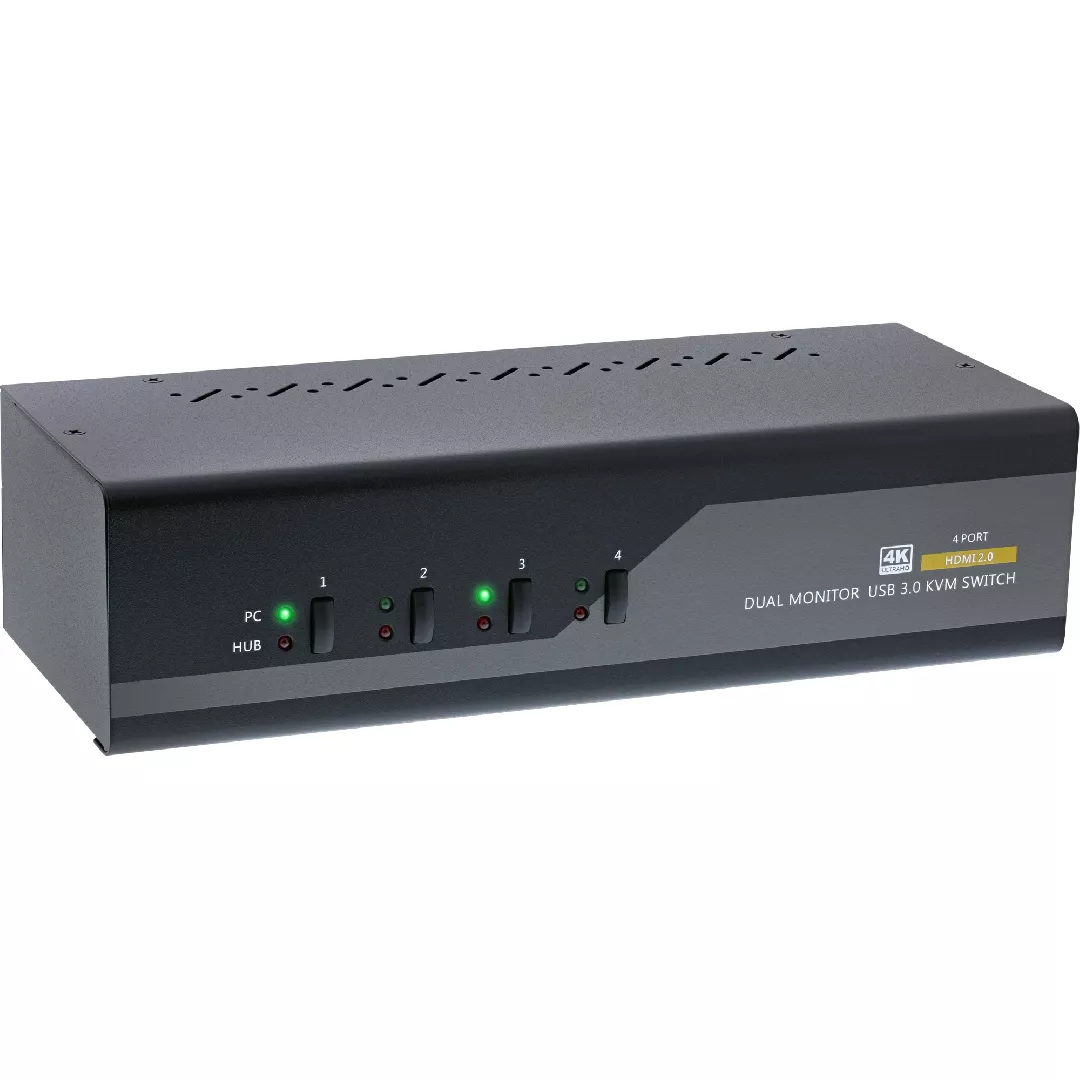 InLine KVM Desktop Switch  4-port  Dual