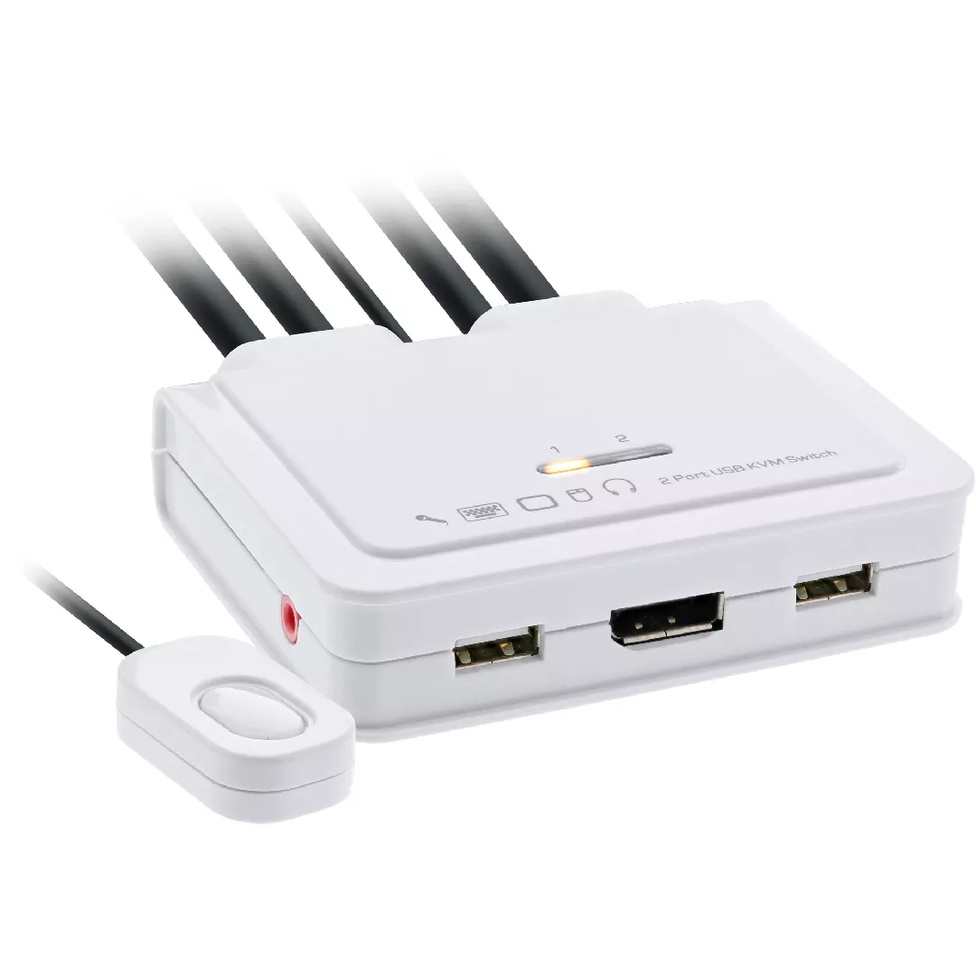 InLine KVM Switch  2-port  USB-C+DP to