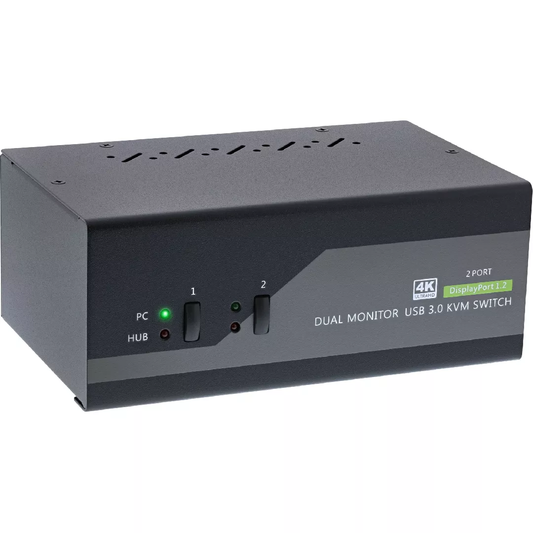 InLine KVM Desktop Switch 2-port Dual