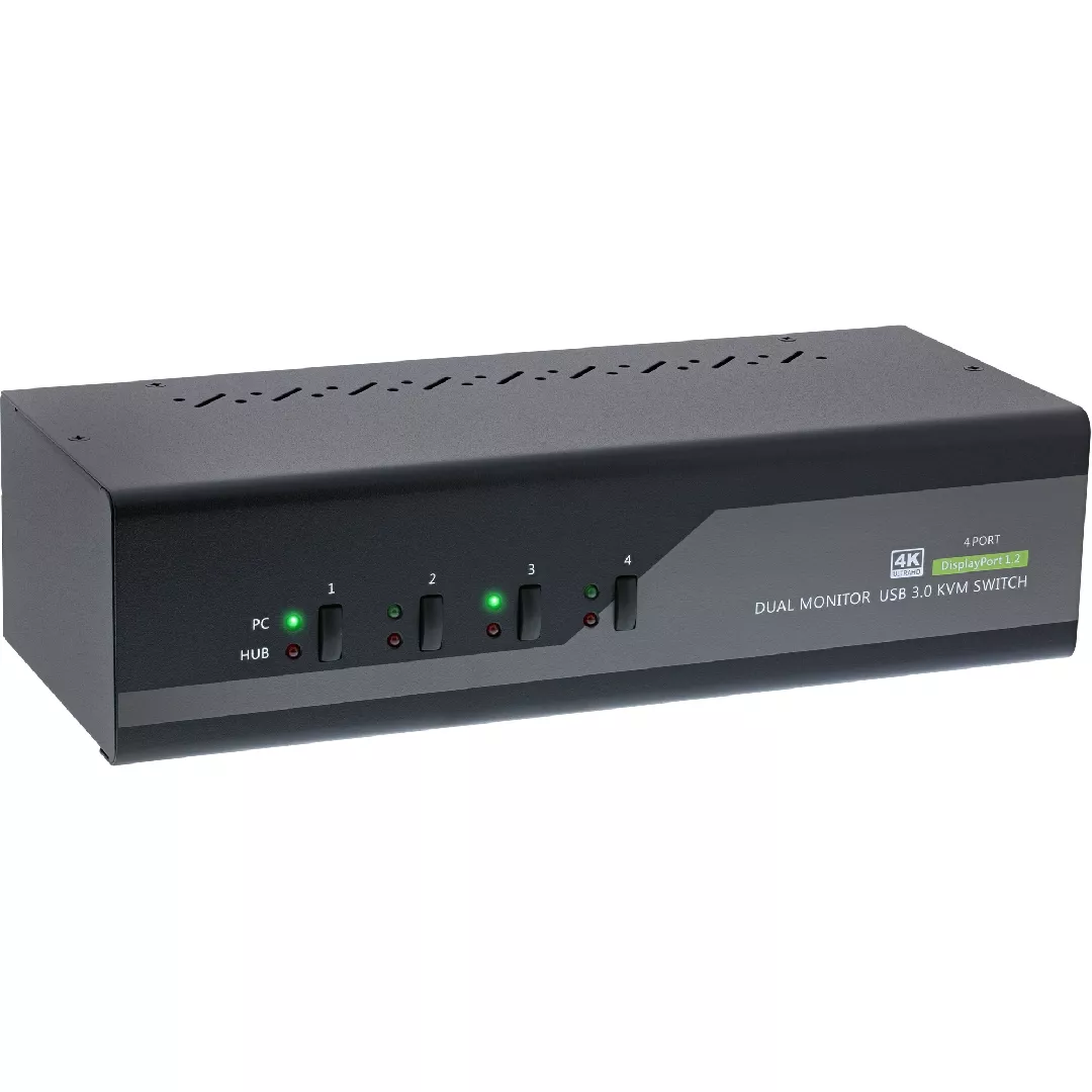 InLine KVM Desktop Switch  4-port  Dual-Monitor