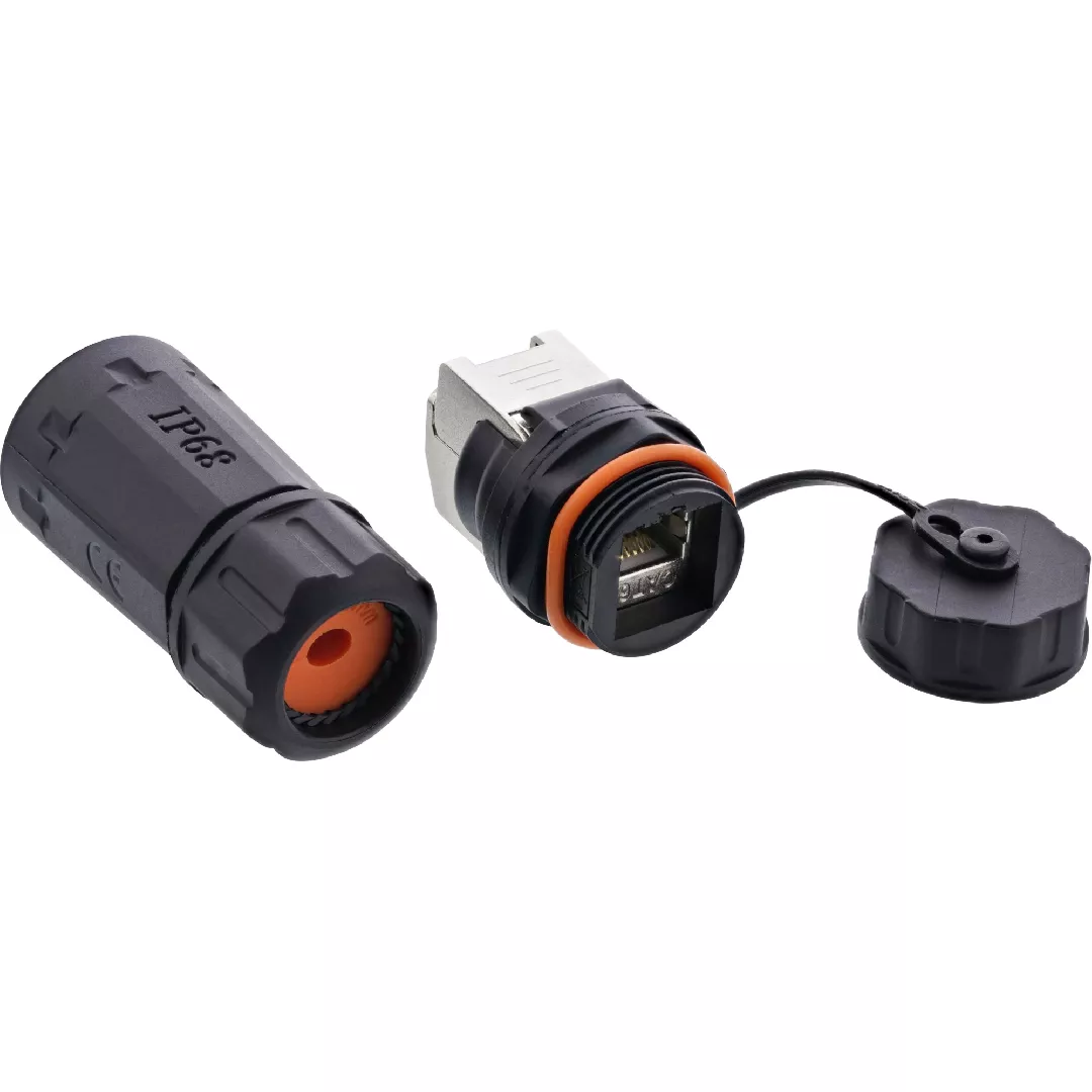 InLine Cat.6A coupling set waterproof