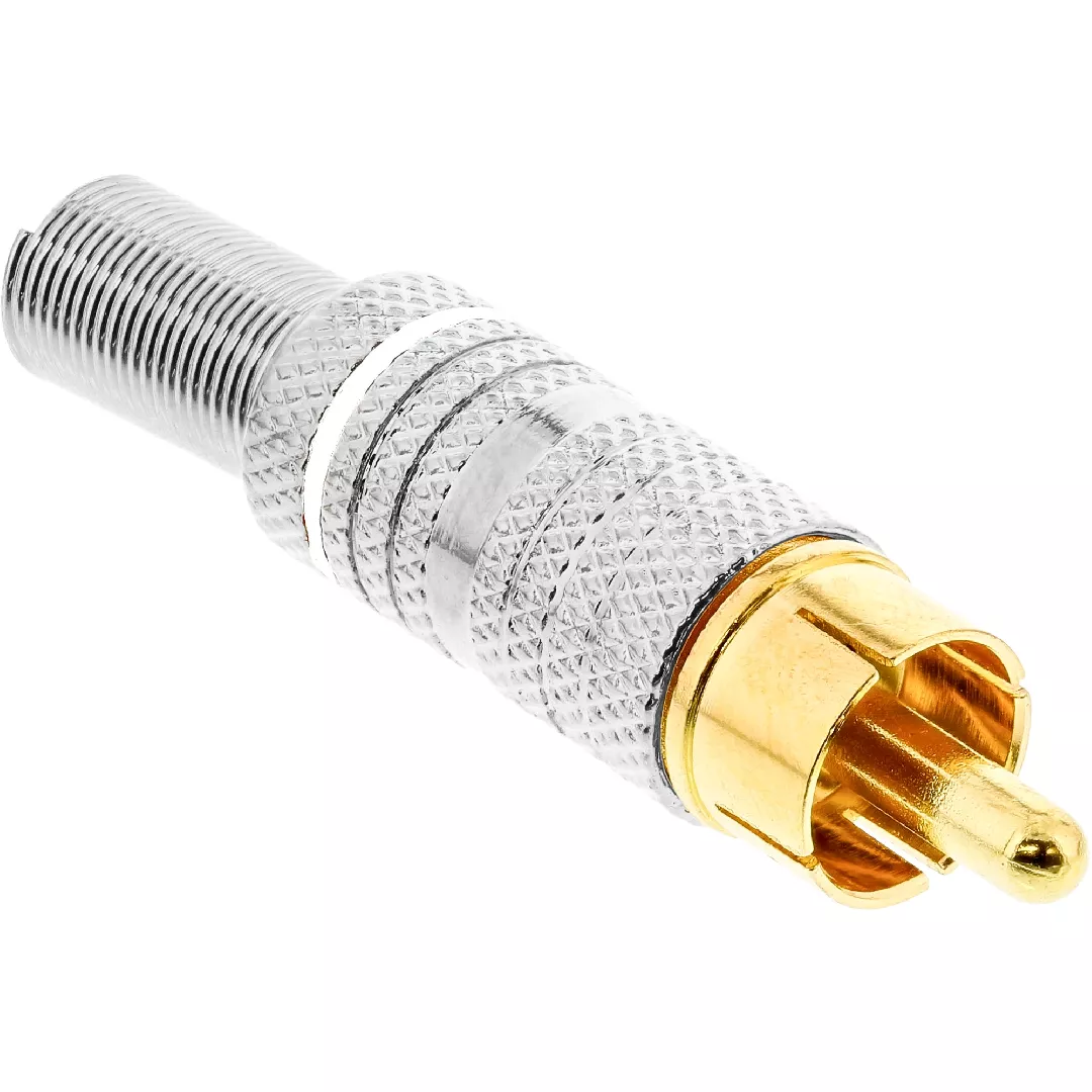 InLine RCA metal male plug for