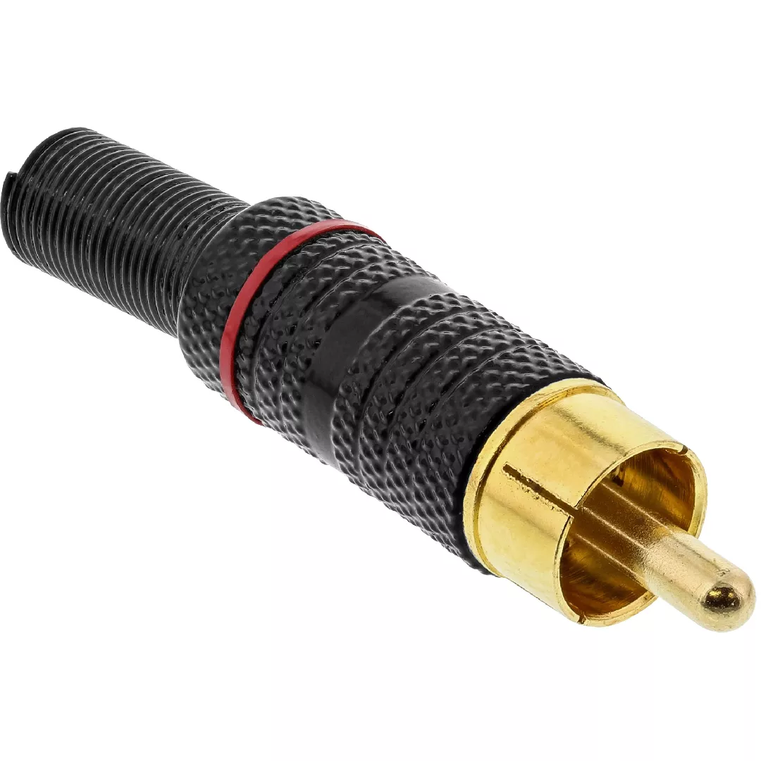InLine RCA metal male plug for