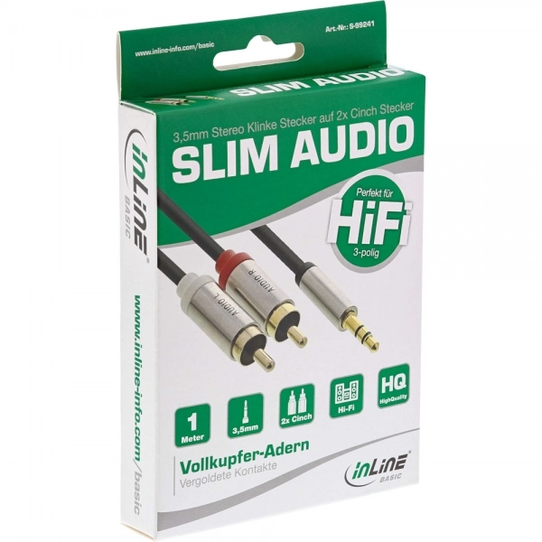 InLine Basic Slim Audio Cable 3