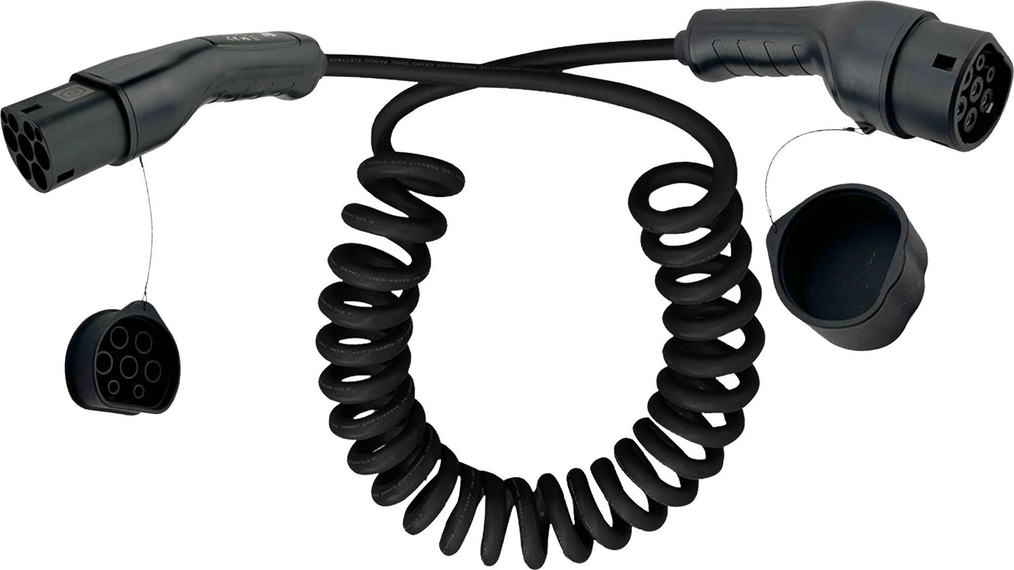 InLine EV spiral car charging cable