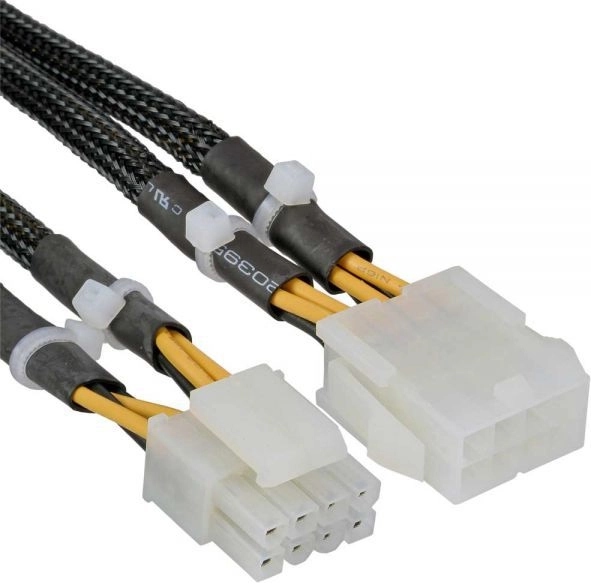 InLine power extension internal - 2x4pin