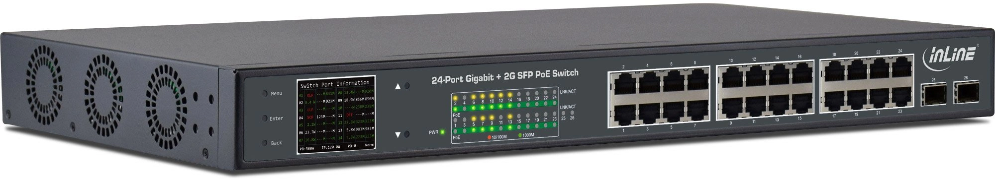 Switch InLine InLine PoE+ Gigabit Network