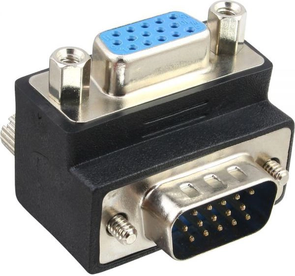 InLine VGA adapter 90° angle 15-pin